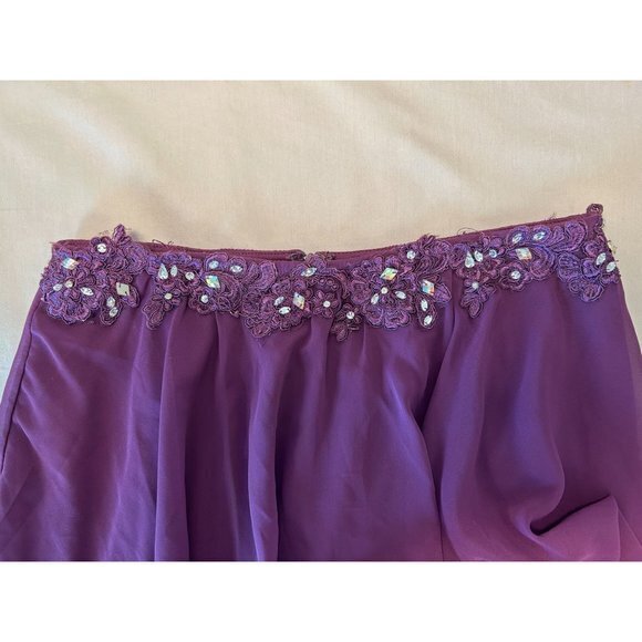 Women's Purple 2‎ PIece Rhinestone Lace  Dress Homecoming Party Size 7 - Picture 16 of 16
